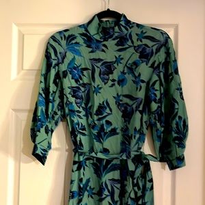 High neck tropical dress